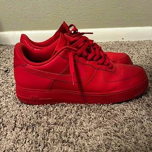 Red Nike Air Force 1’s (Mens)